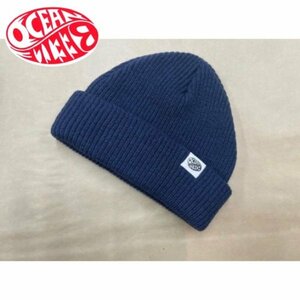 【OCEAN BEETLE】オーシャンビートル BEETLE ビーニー beanie ニット帽 ニットキャップ ビーニーキャップ ネイビー NAVY 紺 フリーサイズ