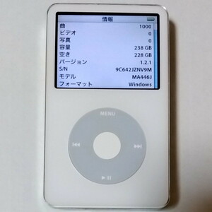 第5.5世代 iPod classic 30GB →256GB NGFF 2242 M.2 SSD 新品2450mAh特大バッテリー 長時間再生 MA446J