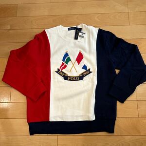 POLO RALPH LAUREN CROSS FLAG SWEAT ポロ ラルフローレン クロスフラッグ スウェット L