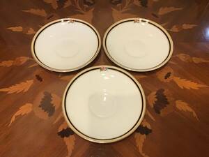 ウェッジウッド　WEDGWOOD CLIO クリオ　旧刻印　Bone China 金彩 England ソーサー　皿　3枚セット