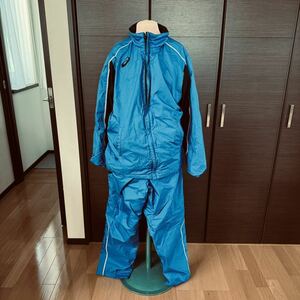 ASICS（アシックス） ウォーマー　ジャケット パンツ 上下セット ウインドブレーカー　防寒具 男女兼用 （2031A233）Mサイズ ブルー
