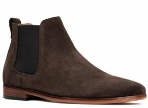 送料無料 CLARKS 29cm チェルシー ブーツ ダーク ブラウン スエード サイドゴア レースアップ ビジネス スニーカー XXX170