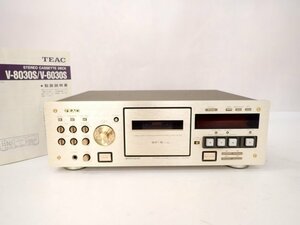 TEAC ティアック 3ヘッドシングルカセットデッキ V-6030S 説明書付き □ 6C4AE-6