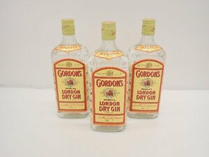 【古酒・未開栓】GORDONS LONDON DRY GIN ゴードン ドライ ジン スピリッツ リキュール 750ml 47.3% 3本セット（2） ∽ 6C50C-2