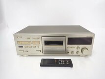 TEAC V-1050 ステレオカセットデッキ ティアック リモコン付き オーディオ △ 6C5C9-10_画像1