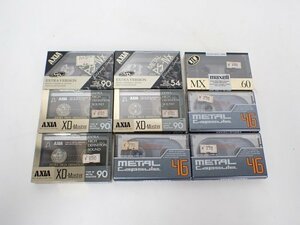 【未開封品】AXIA/MAXELL メタルテープ9本 XD-MASTER90 3本/PS-IVx54 1本/PS-IVx90 1本/metal capsule 46 3本/mx60 1本 △ 6C640-6