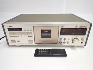 TEAC V-8000S ティアック カセットデッキ カセットテープレコーダー 録音再生可 リモコン付 動作可 ∬ 6C6BA-3