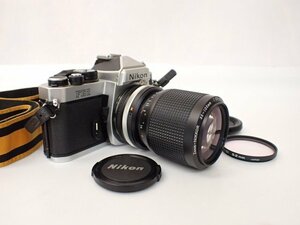Nikon ニコン フィルム一眼レフカメラ FE2 ボディ MF-16付き + レンズ Ai-s ZOOM-NIKKOR 35-105mm F3.5-4.5 □ 6C633-10
