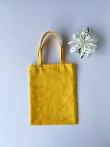  Mini bag .. seal . inserting also * Hawaiian fabric ( hibiscus, yellow color )