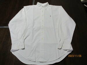 ポロラルフローレン定番オックスBDシャツ白ビッグサイズ16 1/2-36 (日本XL)