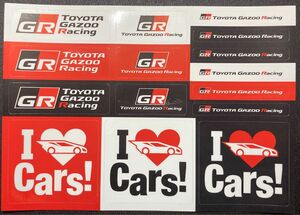 トヨタ　TOYOTA GAZOO Racing GR I LOVE CARS ステッカー　シール