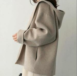  lady's la car coat Chesterfield coat duffle coat trench coat autumn winter jacket outer with a hood . short coat S~2XL