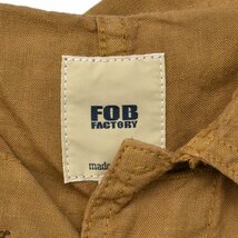 定価19800円 FOBファクトリー F2413 ヘンプシャツ ジャケット HEMP SHIRT JACKET 日本製 サイズ2 メンズ M685430_画像4