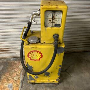  Showa era that time thing Shell shell gasoline oil supply machine gasoline stand patent (special permission) tatsuno type mixing oil measurement vessel Tokyo Tatsuno factory Showa era 37 year? made interior antique 