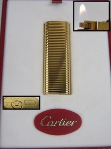 ◇Cartier カルティエ ゴールド SWISS MADE ローラーガスライター PLAQUAORG 74619N 未使用品 ⑤◇