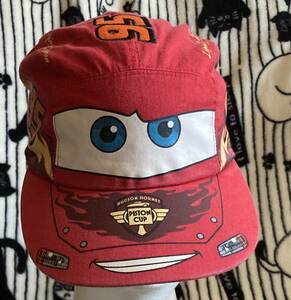 激レアジュニア Jr. キッズ Kids 子供用キャップ【ライトニングマックイーン】HUDSON HORNET PISTON CUP 帽子CAP/54cm/ディズニーリゾート