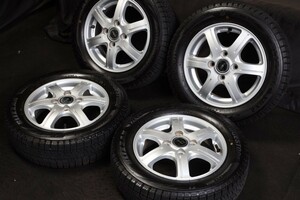 ★バリ山 155/65R13 ブリヂストン VRX2 スタッドレス 2018年製 4本SET ライフモコAZワゴンフレアワゴンREKミニカアルトラパンミラムーヴ