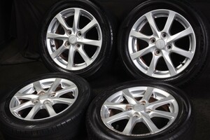 ★バリ山 155/65R14 ダイハツ純正アルミ 国産YOKOHAMA ラジアル 2021年製 ウェイクエッセソニカタントミライースムーヴMRワゴンRスペーシア