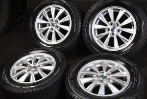 ★バリ山 195/65R15 スバル純正アルミ 国産DUNLOP スタッドレス 2019年製 4本セット インプレッサスポーツG4アネシス等