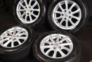 ★バリ山 185/65R15 ブリヂストン REVO GZ スタッドレス 4本セット オーリスフリード+ハイブリッドスパイクアベニールカペラテリオスルキア