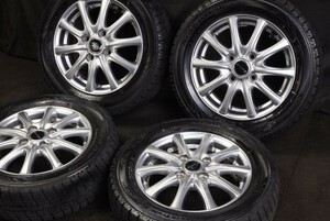 ★バリ山 155/65R13 国産ダンロップ スタッドレス 18年製4本SET 軽自動車 MAXエッセオプティワゴンRアルトセルボパレットラパンミラムーヴ