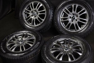 ★バリ山 195/65R15 ブリヂストン スタッドレス 4本SET PCD100 プリウスウィッシュアリオンオーパプレミオカルディナセリカインプレッサ