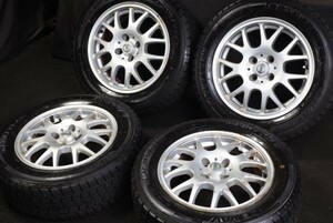 ★バリ山 185/65R15 日産純正アルミ 国産GOODYEAR 2017年製 スタッドレス ウイングロードティーダラティオノートブルーバードシルフィ等