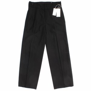 【タグ付き・新品・定価46,200円】IRENISA TWO TUCK WIDE PANTS size3 ブラック IH-22SS-P012-ND イレニサ ワイド パンツ