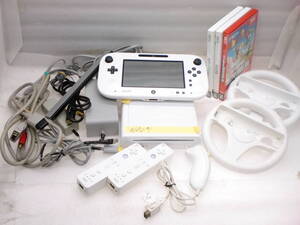 2311012 WiiU本体(32GB)内蔵マリオカート8 Wiiソフト遊べます 現状品