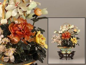 中国古玩 唐物 古七宝 七宝焼 植木鉢 花 時代物 極上品 初だし品 C3004