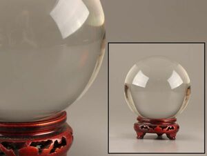 中国古玩 唐物 水晶玉 置物 時代物 極上品 初だし品 C2980