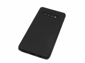 送料無料 Galaxy S10+ Plus SC-04L SC-05L SCV42 背面 TPU ソフト 無地 マットタイプ ギャラクシー S10 プラス ケース カバー ブラック