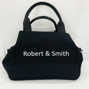 Q221-Z5-551 Robert＆Smith ロバートアンドスミス ラウンドバッグ ゴルフバッグ タグ有 Ｗ27×Ｄ13.5×Ｈ19(約/㎝) ブラック バッグ ②