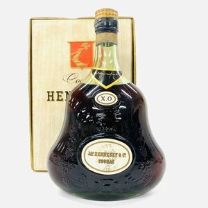 R603-Z10-112 【未開栓】 HENNESSY ヘネシー XO コニャック ブランデー 旧ラベル グリーンボトル 金キャップ 箱付き 40% 700ml 洋酒 古酒④