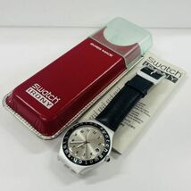 S247-T9-1302 ◎ swatch スウォッチ IRONY AG 1990 クォーツ メンズ 腕時計 ケース付き 3針 デイト 純正ベルト ファッション小物 時計 ②_画像2