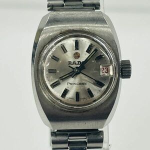 S251-K51-183 ◎ RADO ラドー PRINCESS ウォーターシールド 7042 レディース 腕時計 デイト シルバーカラー 3針 ファッション小物 時計 ②