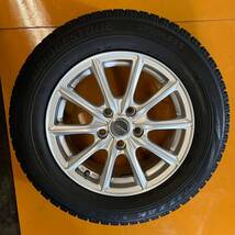 【6107】★【送料無料】★ 205/65R16 4本セット冬タイヤバリ山BRIDGESTONE BLIZZAK VRX【2018年】アルミンホイール 15X6J PCD114.3/5H_画像5