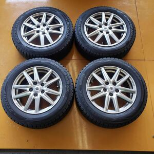 【6058】205/60R16 4本セット冬タイヤバリ山DUNLOP WINTERMAXX WM02【2020年】アルミンホイール 16X6 1/2J PCD114.3/5H