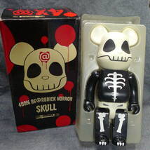 n3394★【送料無料】ベアブリック ホラー スカル 400％ 箱付き 訳あり◇メディコムトイ BE@RBRICK HORROR SKULL_画像1