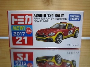 911 絶版・希少 初回特別仕様 トミカ No 21 アバルト 124 スパイダー 2017 ＮＥＷシール付