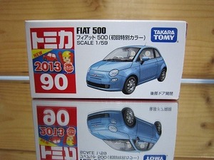 917 絶版・希少 初回特別カラー トミカ No 90 フィアット 500　2013 ＮＥＷシール付