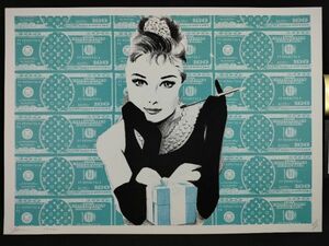 世界限定100枚 DEATH NYC アートポスター 30 Audrey Hepburn オードリーヘップバーン ティファニーで朝食を ポップアート