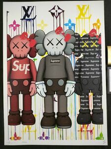 世界限定100枚 DEATH NYC アートポスター 20 kaws カウズ コンパニオン Supreme シュプリーム ルイヴィトン ポップアート