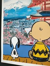 世界限定100枚 DEATH NYC アートポスター 34 SNOOPY スヌーピー チャーリーブラウン 浅間神社 富士山 桜 ポップアート_画像4