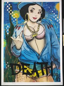 世界限定100枚 DEATH NYC アートポスター 36 白雪姫 HIPHOP ヒップホップ ゴッホ 星月夜 バンクシー Banksy ポップアート