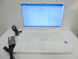 60090◆NEC ノートパソコン PC-N1515CAW-H8 Windows10 RAM:8GB SSD:256GB 15.6インチ ホワイトカラー/白色 ACアダプター有 ジャンク◆