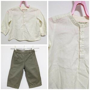 yhs80[12M] Bonpoint blouse pants 