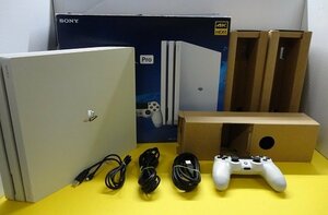 ■【ジャンク】PS4 本体 PlayStation 4 Pro 7000B 1TB グレイシャー ホワイト