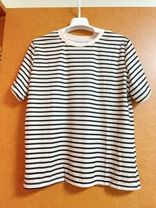 【着画あり】新品　レディース　トップス　綺麗めTシャツ　Tシャツ　半袖　ストライプ　大人可愛い