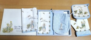  Peter Rabbit gift set set sale mitten pouch cotton made towel etc. gift box . inserting!